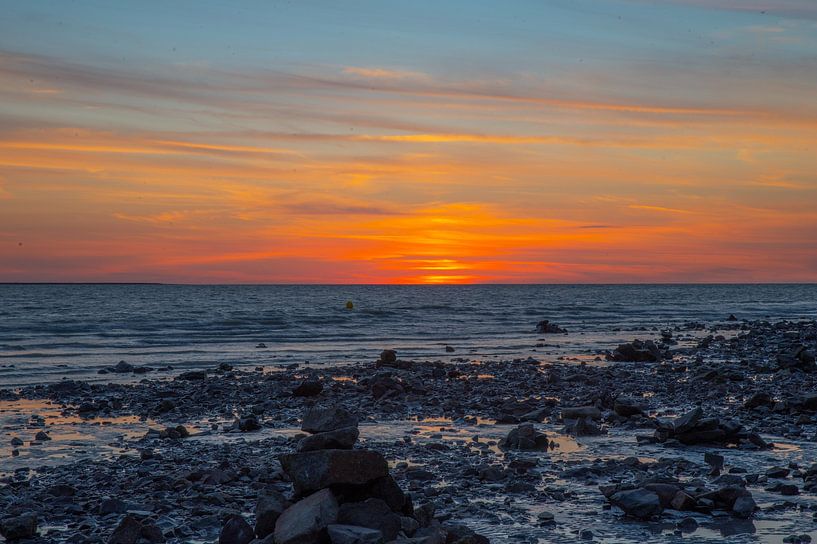 Sunset from Mont Saint-Michel by Renso de Wind