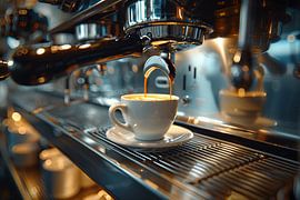 kop koffie of cappuccino drinken van Egon Zitter