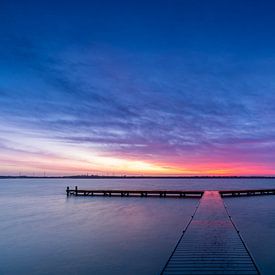 Lever du soleil d'hiver en Zélande sur Erik van Lent