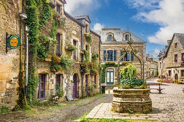 Historische Häuser im Dorf Rochefort-en-Terre, Bretagne von Christian Müringer