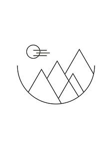 Mountains - Geometrische Print