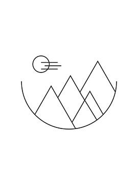 Mountains - Geometrische Print van MDRN HOME