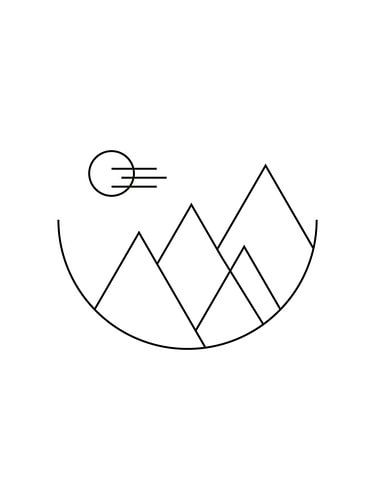 Berge - Geometrischer Druck