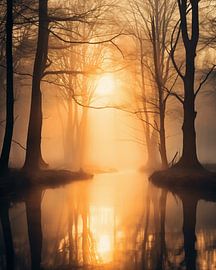 Morning mist on the lake
