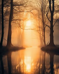Morgennebel am See