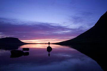 Sonnenuntergang am Kirkjufell, Snaefellsnes, Island von Pep Dekker