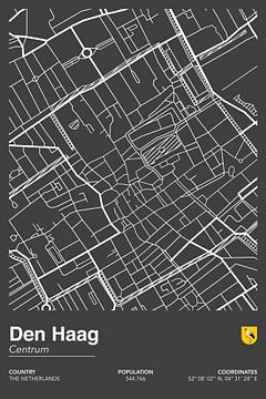 Stadskaart Den Haag van Walljar
