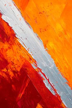 Abstract blaze of colour in orange-red by Poster Art Shop
