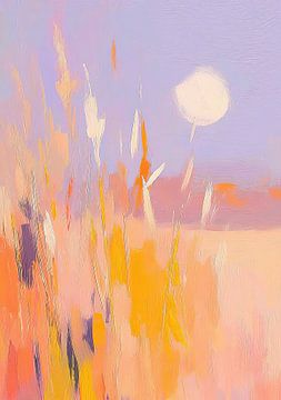 Abendlicht im Schilf am Horizont