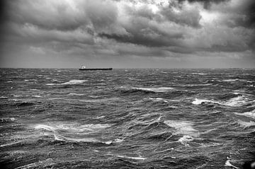 Noordzee storm van Richard Wareham