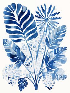 Bladeren, Delfts Blauw