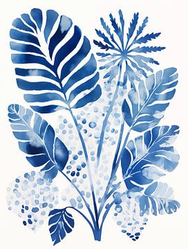 Leaves, Delft Blue by Caroline Guerain