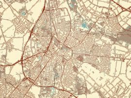 Karte von Sittard im Stil von Blue & Cream von De Kaartenwinkel