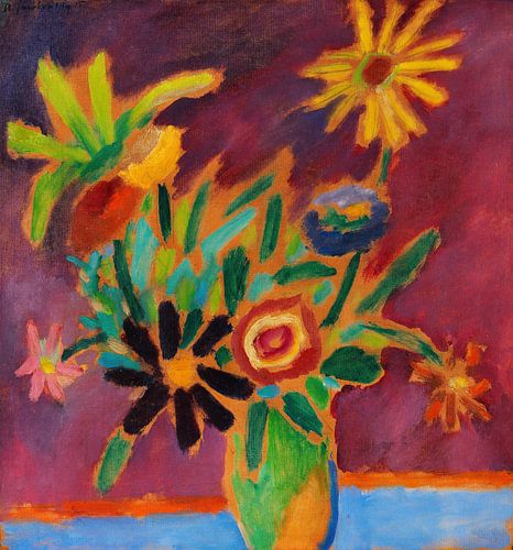 Kleurrijke bloemen, Alexej von Jawlensky