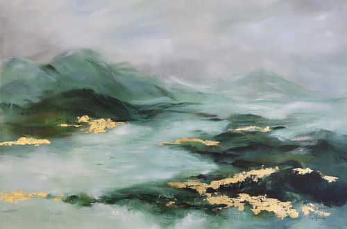 Emerald Mist - Abstract landscape by Ellis Hollering