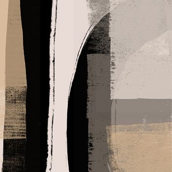 Wabi-sabi nordique. Abstrait minimaliste aux couleurs neutres no. 1