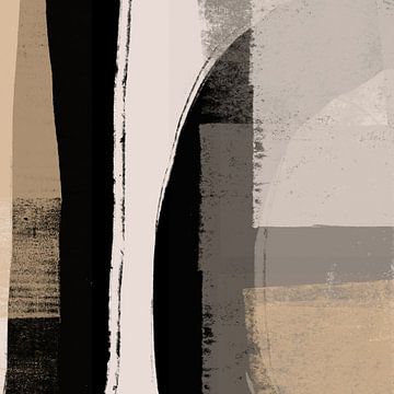 Scandinavische wabi-sabi. Minimalistisch abstract in neutrale kleuren nr. 1 van Dina Dankers