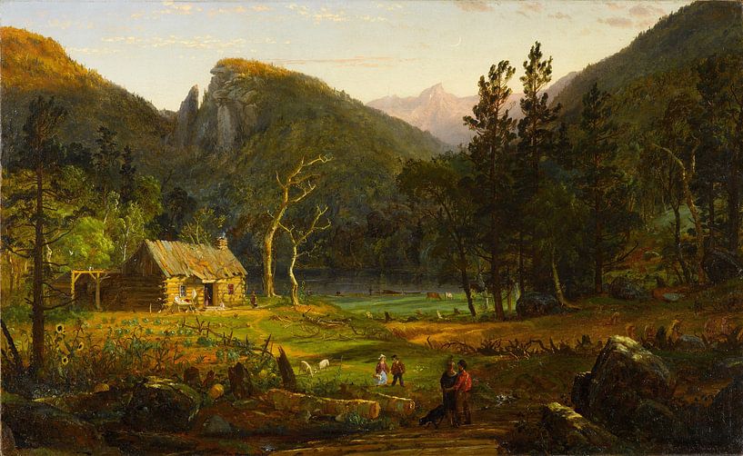 Jasper Francis Cropsey~Eagle Cliff, Franconia Notch, New Hampshire van finemasterpiece