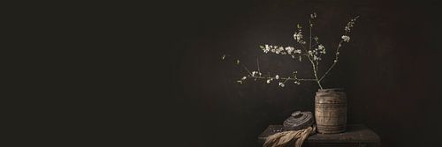 Stilleven met bloemen. Bloesem. Panorama. Nieuwe Meesters.