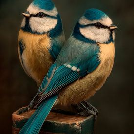 Vintage Blaumeisen von Preet Lambon