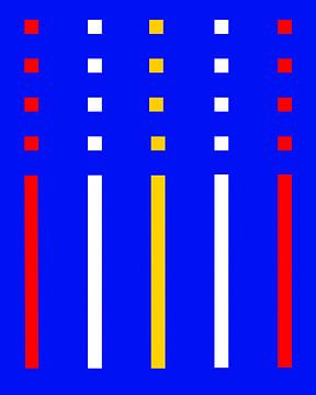 Farbige Balken und Blöcke auf blauem Hintergrund V1