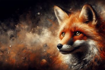 Fox in the universe by Ellen Van Loon