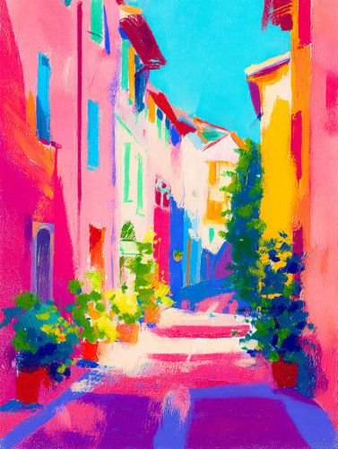Eine sommerliche, farbenfrohe Gasse von But First Framing
