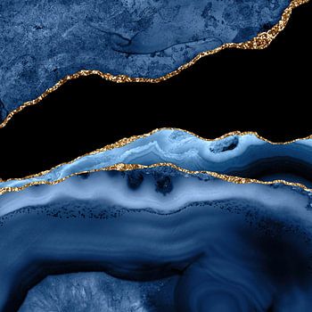 Navy & Gold Agate Texture 13