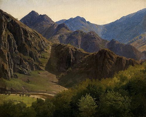 Mountains near Altenahr, Johann Wilhelm Schirmer