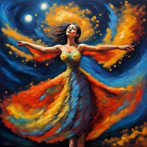 Woman in ecstatic trance