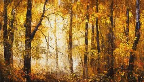 Gouden Herfstbos in Zacht Licht