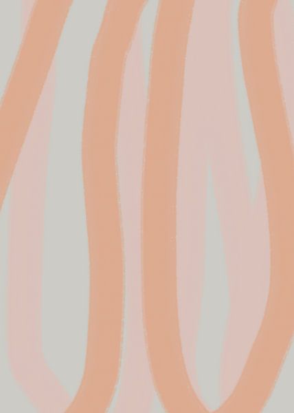 Lijnen in neutrale pastelkleuren nr. 5 van Dina Dankers