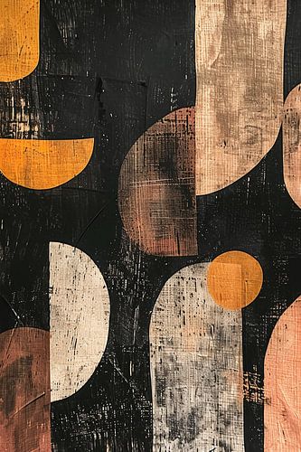 Abstract kunstwerk in aardetinten