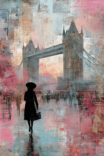 Das verträumte London – die Tower Bridge voller Magie von BowiScapes – Kunst und urbane Wandgestaltung