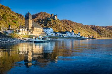 St. Goarshausen mit Burg Katz, Mittelrheintal