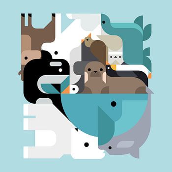 Animaux mixtes - Antarctique