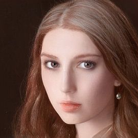 Photo de la fille à la boucle d'oreille en perle sur Arjen Roos