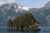 Mini island in Gulf of Alaska