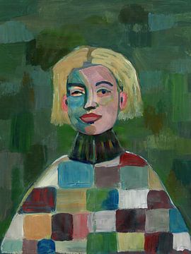 Modern portrait with green by Studio Gjil