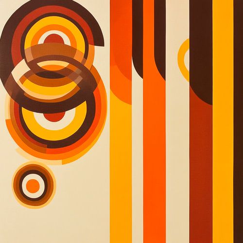 Retro kleuren en geometrische vormen