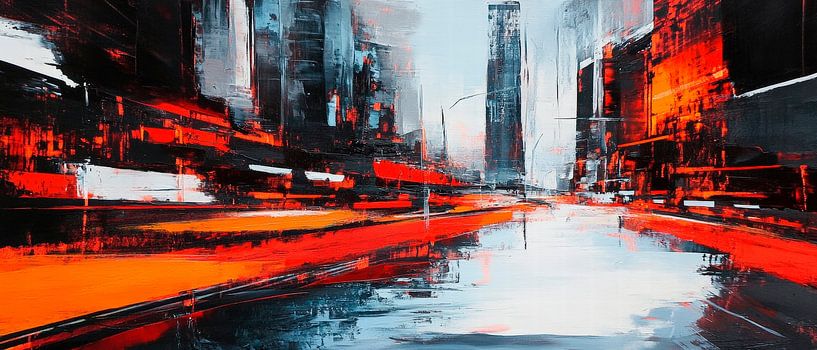 Dynamisme urbain en couleurs vives par Poster Art Shop