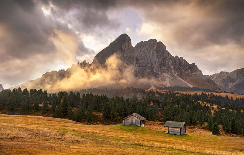 Ochtendbeeld in de Dolomieten, Italië van Adelheid Smitt