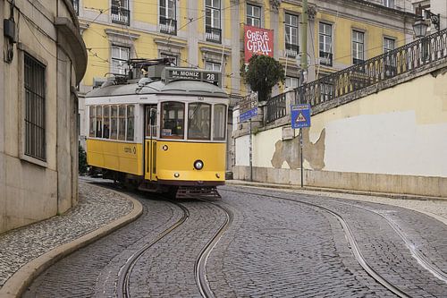 Legendary Tram 28 in Lisbon - Nostalgic tram in Portugal's historic city centre