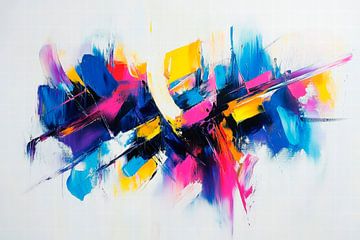 Colour explosion in blue and pink by Poster Art Shop
