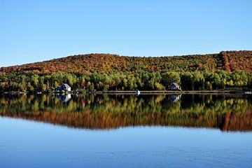 Spiegelung auf dem See im Herbst von Claude Laprise