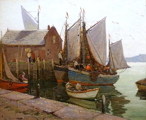 Anthony Thieme, Rockport Waterfront, c. 1930s