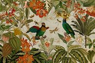 Impressive parrot in the tropical blossom and rainforest jungle by Floral Abstractions thumbnail