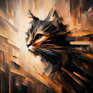 Kattenkop van FoXo Art