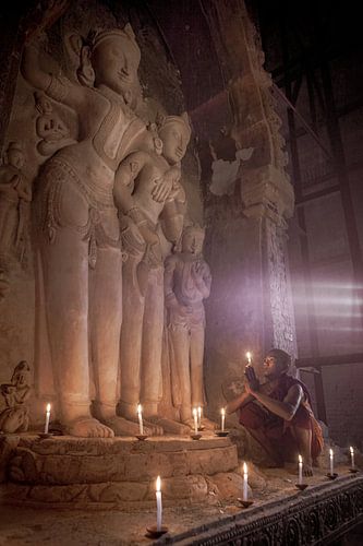 Young monk in the temples of Bagan