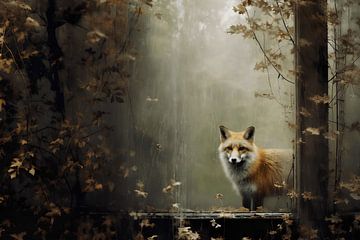 Fuchs im Herbst von Karina Brouwer